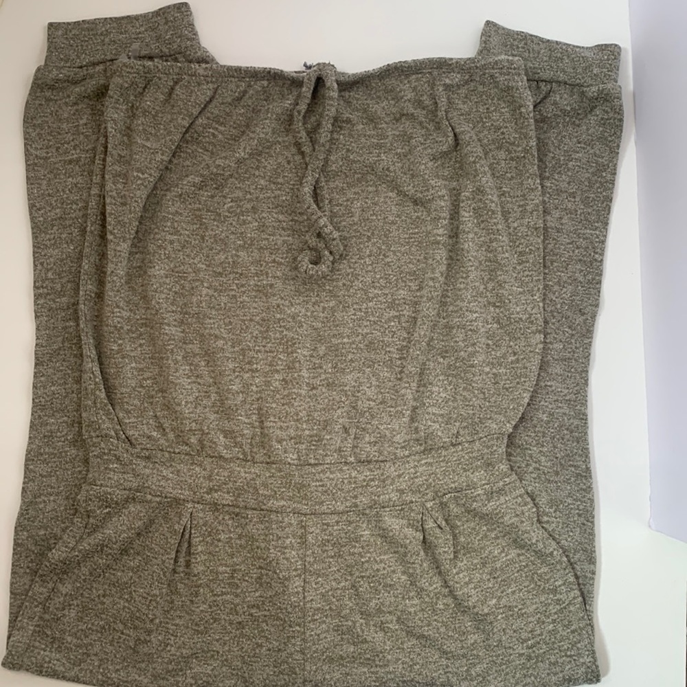 NWT HELLO NITE KHAKIGREEN SOFT KNIT TUBE JUMPSUIT SZ SMALL